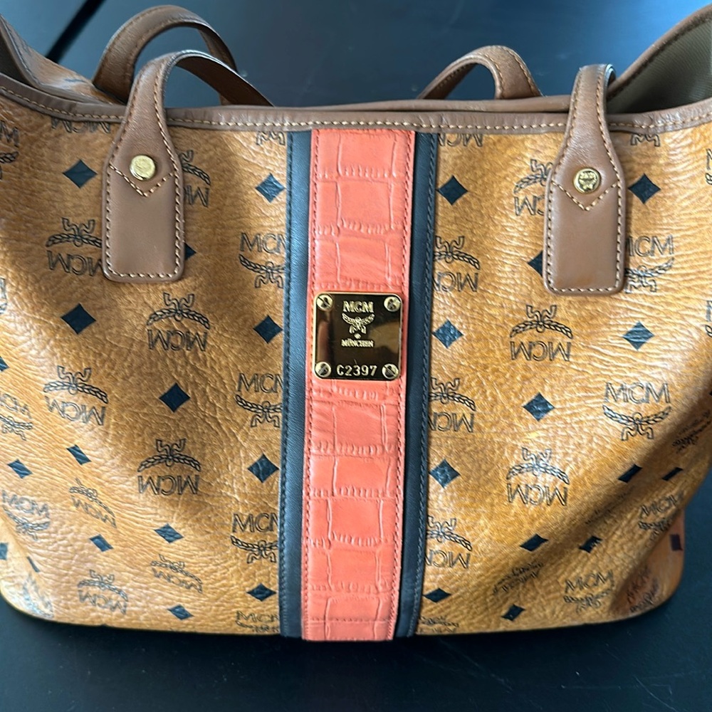 MCM tote in cognac